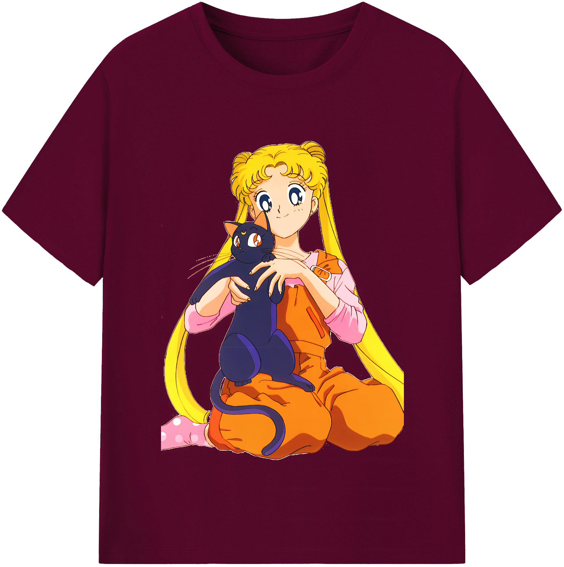 （画像用） 美少女戦士セーラームーン 愛野 美奈子 あいの みなこ Sailor Moon Aino Minako レディースカジュアルプリントTシャツ（綿100％）